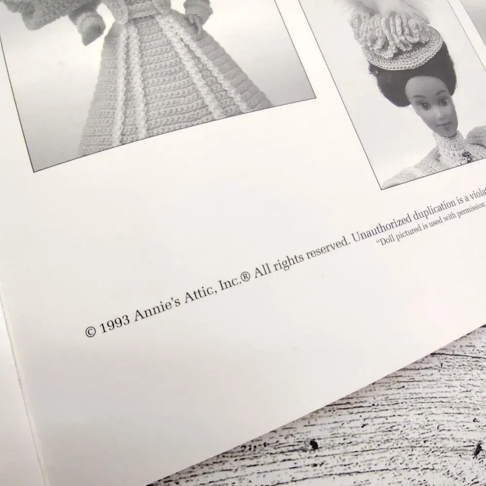 Gibson Girl Collection Crochet Annies Attic 7704 1993 Vtg Craft Booklet Patterns